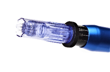 Rejuvapen tip showing array of needles.